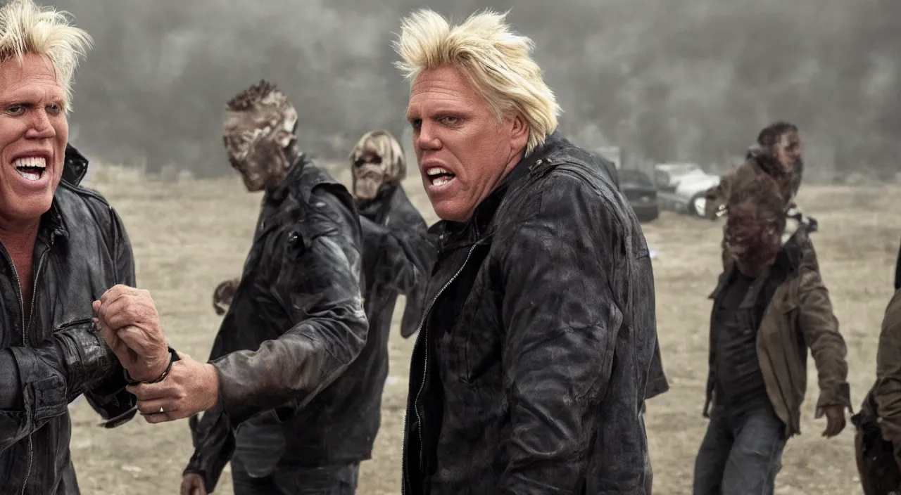 Prompt: gary busey in the apocalypse