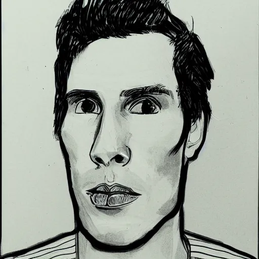 Prompt: one - line drawing of jerma 9 8 5