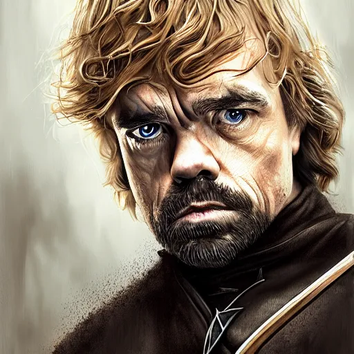 Image similar to peter dinklage as legolas ( pointed ears ), digital painting, extremely detailed, 4 k, intricate, brush strokes, mark arian, artgerm, bastien lecouffe - deharme