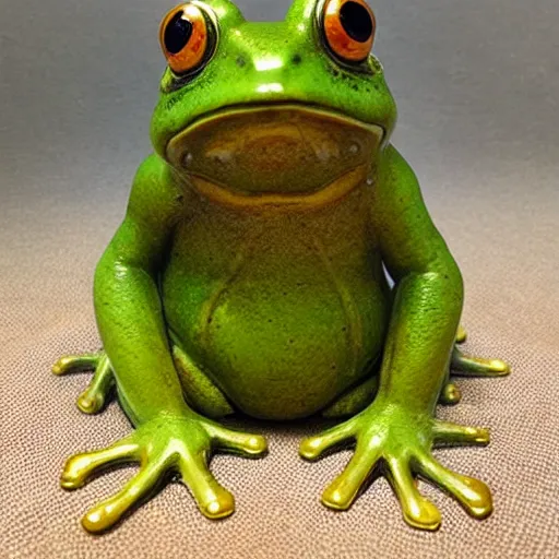 Prompt: feng shui frog statue, fantasy, ultra detailed,