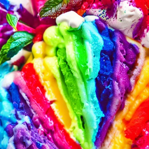 Image similar to !dream rainbow ice cream hd food photography