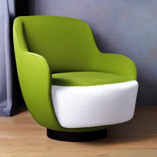 Prompt: armchair in the shape of an avocado