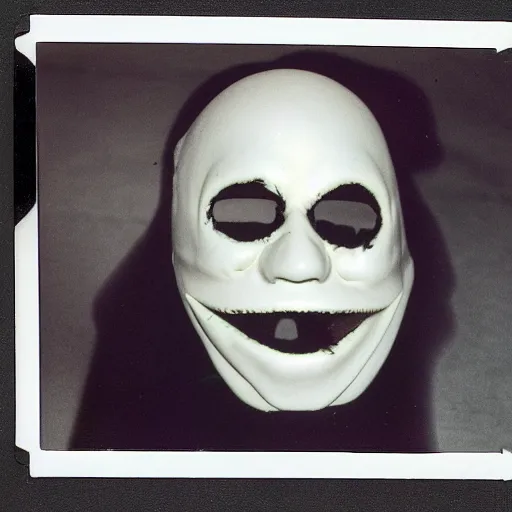 Image similar to 1 9 8 0 s polaroid of a creepy halloween mask