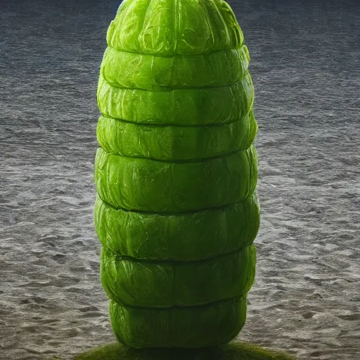 Prompt: hyperrealistic film still of benedict cumberbatch disguised as a giant cucumber lifeform, stunning 3 d render, inspired by istvan sandorfi & greg rutkowski & unreal engine, perfect symmetry, dim volumetric cinematic lighting, 8 k octane comprehensive render, extremely hyper - detailed, incredibly lifelike attributes, intricate, real flesh texture, masterpiece, artstation, stunning,