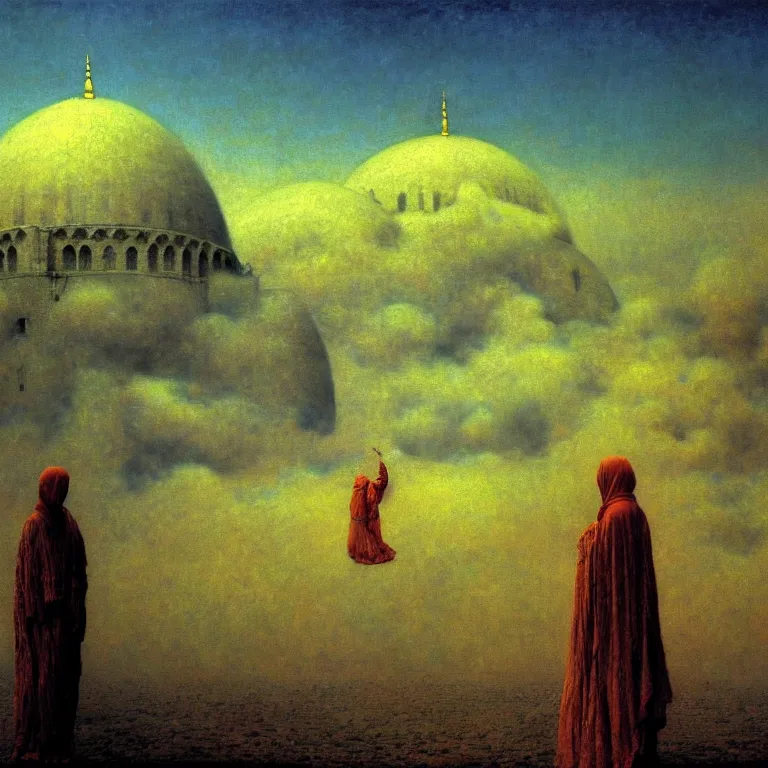 Image similar to a cinematic scene from the istanbul on clouds, osman hamdi bey, solidity and eternity, concept art by beksinski and jean delville, sharp focus, dramatic lighting, ultra hd, hdr, 8 k