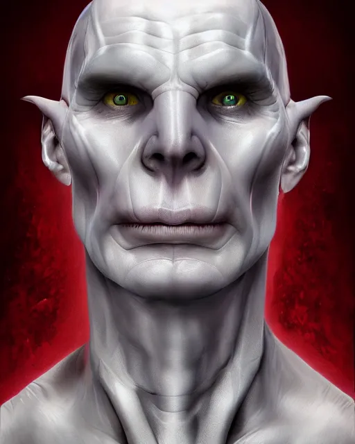 Prompt: portrait of lord voldemort, hyper realistic face, beautiful eyes, character art, art by mark brooks, hyperdetailed, cryengine, trending on artstation, digital art