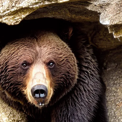 Image similar to close up of a grizzly black cave bearn