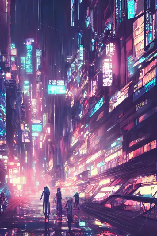 Image similar to digital painting, trending on pixiv, life as we know it coming to an end, cyberpunk city, intricate scenery, y 2 k, unknown