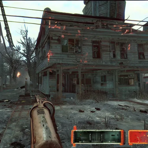 Image similar to fallout 4 but rendered in n 6 4 graphics.