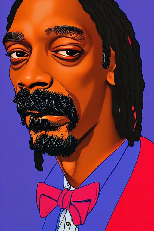 Image similar to portrait of a pimp snoop dogg by james jean by ilya kuvshinov kintsugi