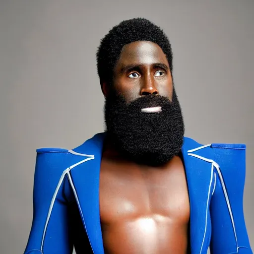 Image similar to john david washington dressed as reed richards from fantastic four movie, he is stretching his body like reed richards, the incredible shape shifting genius leader of the fantastic four, hyperreal - h 6 4 0