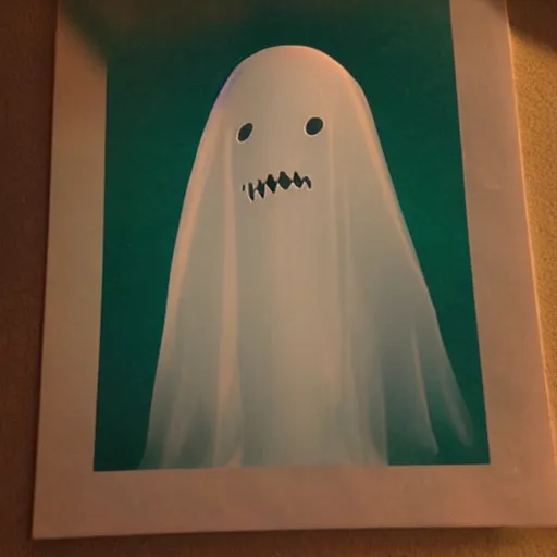 Prompt: a scary looking but very friendly transparent ghost in Chicago in the style of a ghibli movie