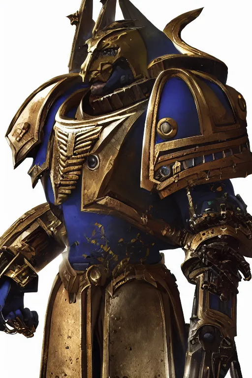 Image similar to armor portrait heros warhammer 4 0 k horus heresy fanart - the primarchs emperor by johannes helgeson animated with vfx concept artist & illustrator global illumination ray tracing hdr fanart arstation zbrush central hardmesh 8 k octane renderer comics stylized