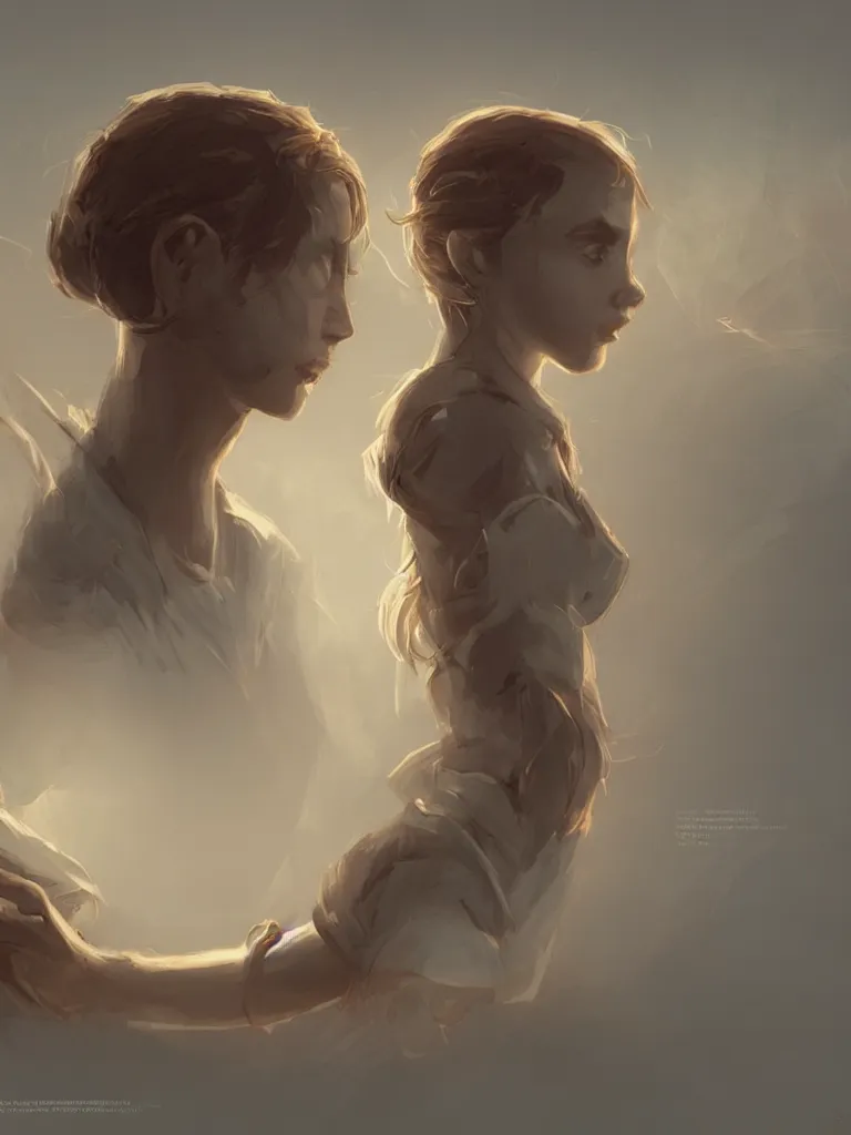 Prompt: you snd me, by disney concept artists, blunt borders, golden ratio, beautiful light