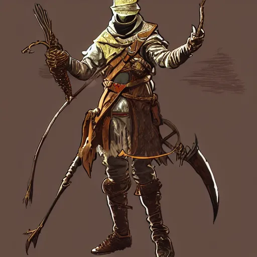 Image similar to an ultra detailed vector image of solaire of astora dressed as the hunter from bloodborne, concept art by alphonse mucha and greg rutkowski, praise the blood moon, octane render, liminal space