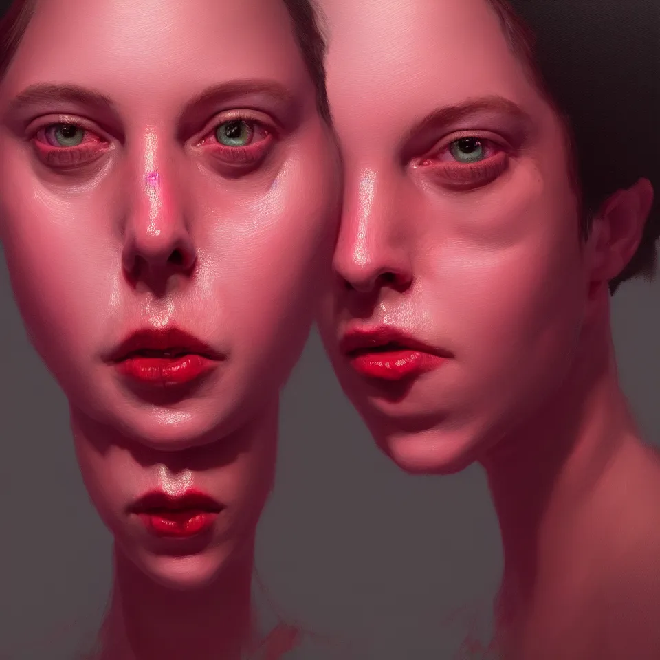 Image similar to bright realistic todd solondz turning into a woman, diffuse lighting, fantasy, intricate, elegant, highly detailed, lifelike, photorealistic, digital painting, artstation, illustration, concept art, smooth, sharp focus, art by francis bacon