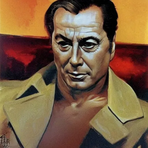 Image similar to Silvio Berlusconi by Frank Frazetta