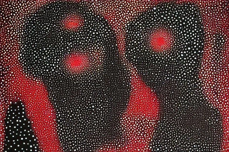 Image similar to face made out of planet, faceless people dark, dots, drip, stipple, pointillism, technical, abstract, minimal, style of francis bacon, asymmetry, pulled apart, cloak, hooded figure