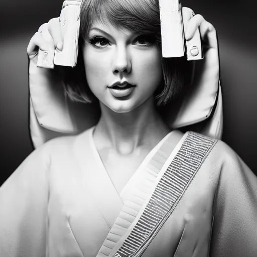 Prompt: hyper detailed, ultra sharp focus photo of taylor swift as a geisha, unreal engine, studio lighting, 8 k, dslr, 8 5 mm f / 1. 8 by sam shaw