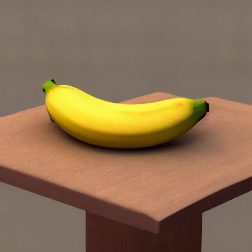 Prompt: banana on a table 3D render cinema 3D
