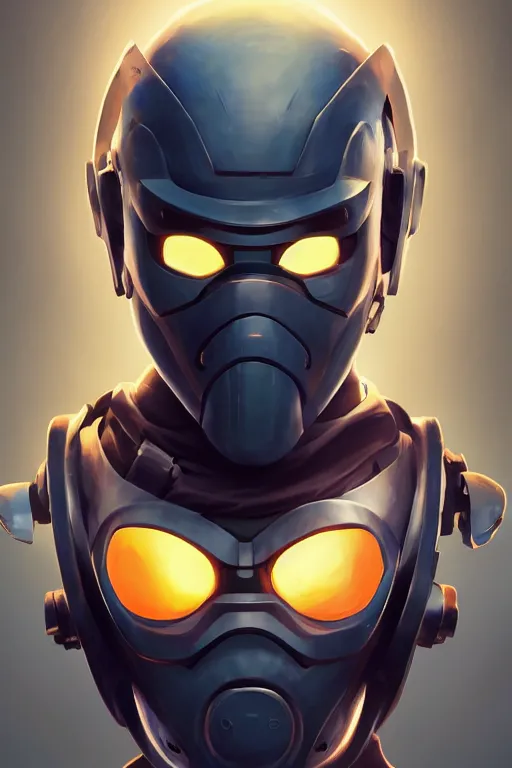 Image similar to epic mask helmet robot ninja portrait stylized as fornite style game design fanart by concept artist gervasio canda, behance hd by jesper ejsing, by rhads, makoto shinkai and lois van baarle, ilya kuvshinov, rossdraws global illumination radiating a glowing aura global illumination ray tracing hdr render in unreal engine 5