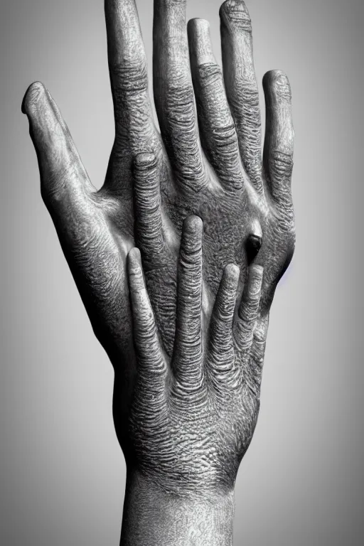 Image similar to hyper realistic beautiful detailed image of a human's palm hand with a tree growing on, white background, photorealistic, 4 k