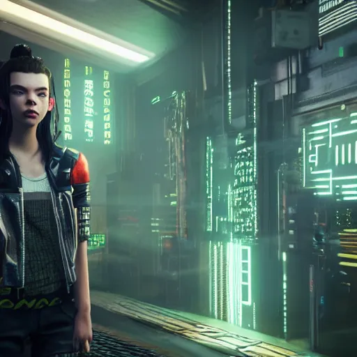 Image similar to Anya Taylor-Joy I'm cyberpunk 2077 unreal engine 5 4k volumetric lighting hyperdetailed photorealism HDR