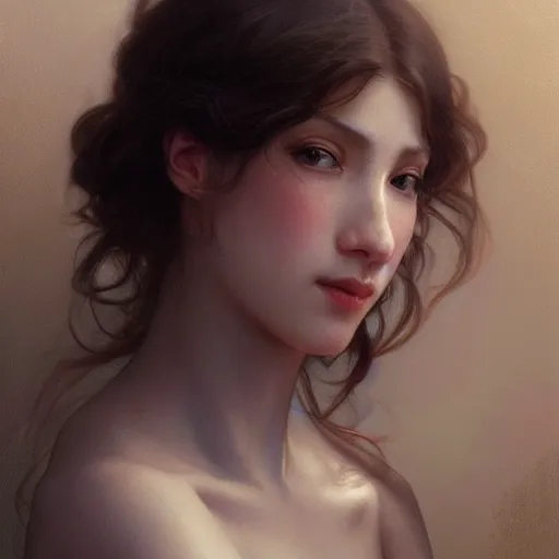 Image similar to portrait of lilas ikuta, intricate, elegant, highly detailed, digital painting, artstation, concept art, smooth, sharp focus, illustration, art by artgerm and greg rutkowski and alphonse mucha and william - adolphe bouguereau