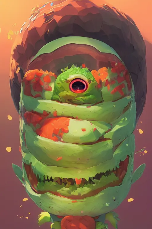 Image similar to 3 d render creature animal sushi cristal very big eye roots cactus elemental flush of force nature micro world fluo fishscale, comics gta 5 cover, official fanart behance hd artstation by jesper ejsing, by rhads, makoto shinkai and lois van baarle, ilya kuvshinov, ossdraws