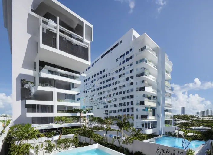 Prompt: 8 k photograph of stunning 2 0 2 2 stylish miami studio apartment, award winning modern design, gorgeous, designed by koichi futatsumata