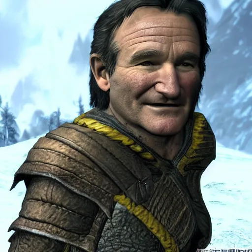 Image similar to robin williams in skyrim