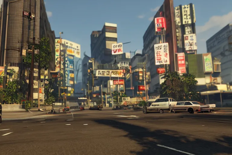 Prompt: screenshot of Grand Theft Auto 6: Tokyo, for ps5, Highly Detailed, Unreal engine 5, HD, 8k, GTX 3090,