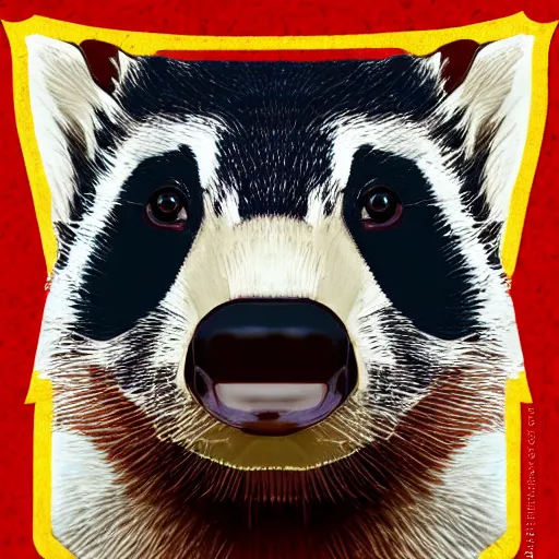 Image similar to portrait of a badger wearing a manchester united jersey