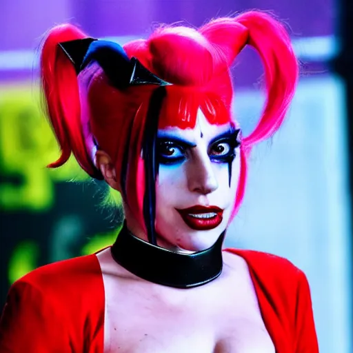 Prompt: Lady Gaga as Harley Quinn 8k hdr