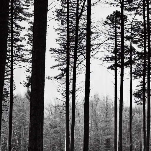 Image similar to lights in the far distance, seen through trees of a forest