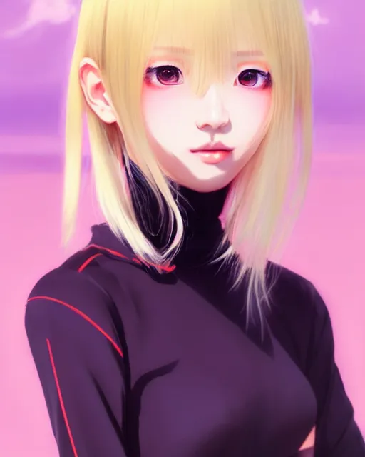 Image similar to Soo Joo Park as Anime girl cute-fine-face, blonde hair, full body! pretty face, realistic shaded Perfect face, fine details. Anime. realistic shaded lighting by Ilya Kuvshinov Giuseppe Dangelico Pino and Michael Garmash and Rob Rey