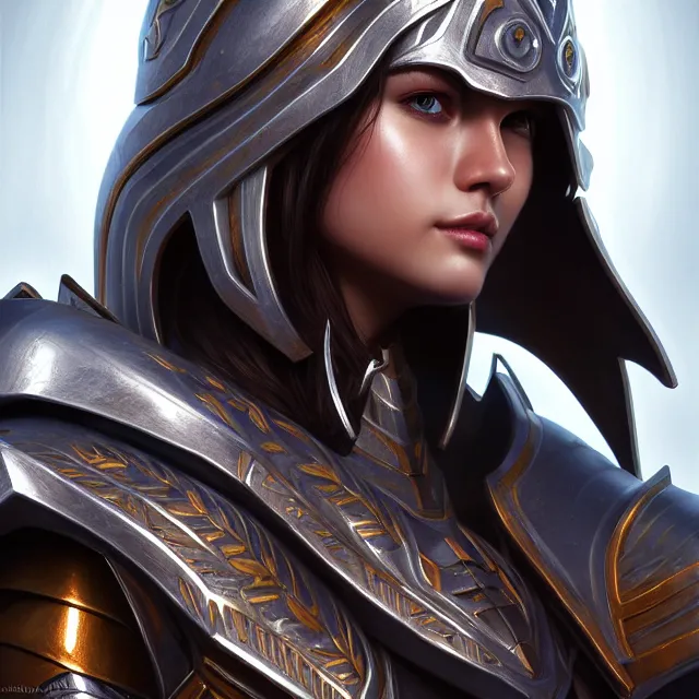 Image similar to holy paladin, highly detailed, 4 k, hdr, smooth, sharp focus, high resolution, award - winning photo, artgerm, photorealistic