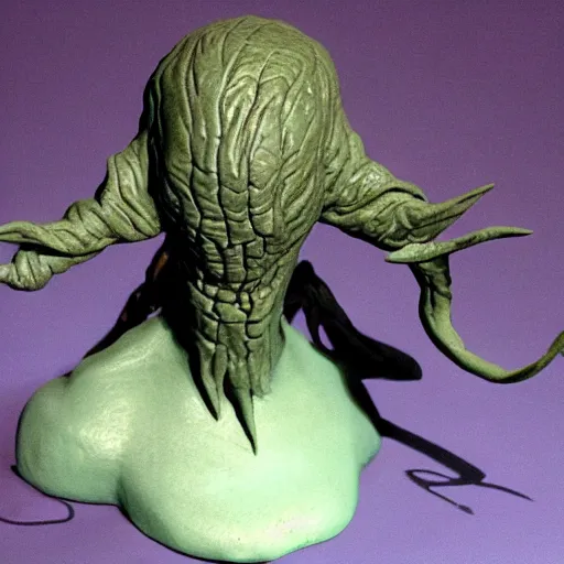 Prompt: a mind flayer, dark, concept art, made out of clay.