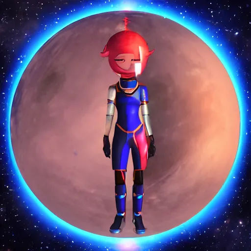 Prompt: space themed vtuber vrchat avatar