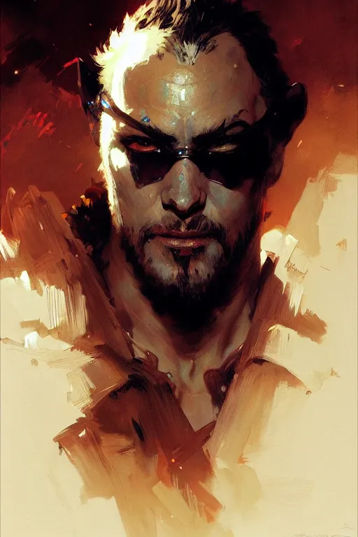 Prompt: moonmoon _ ow portrait dnd, painting by gaston bussiere, craig mullins, greg rutkowski, yoji shinkawa