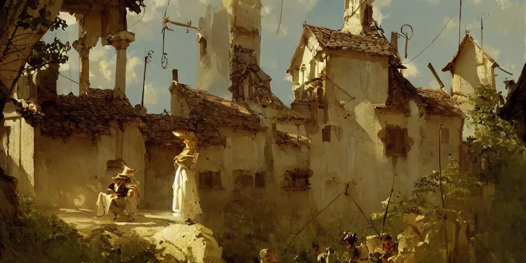 Image similar to gorgeous Carl Spitzweg painting, artstation