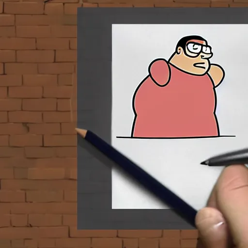 Prompt: tutorial for how to draw peter griffin