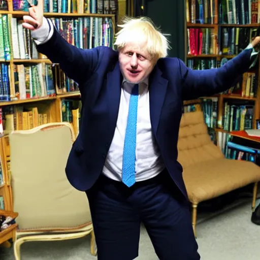 Image similar to Boris Johnson in the style of just dance 2016