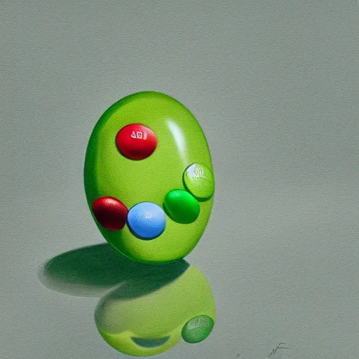 Prompt: full body portrait of green m & m posing seductively, elegant, smooth, sharp focus, hyper detailed