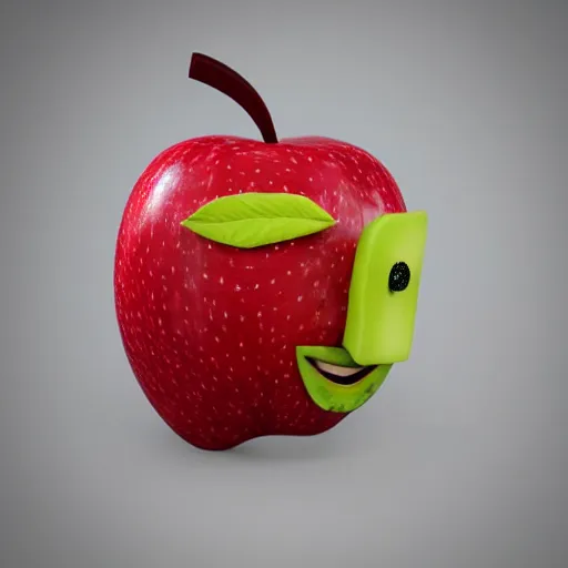 Image similar to boris johnson as a apple, ultra realistic details, humor, 8 k