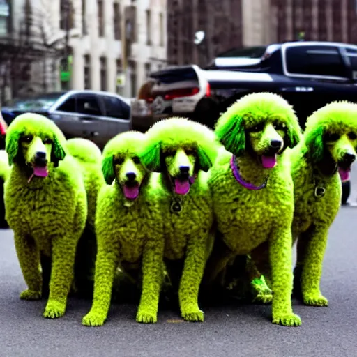 Green poodles sale