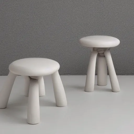 Prompt: the ballerina stool by tadao ando