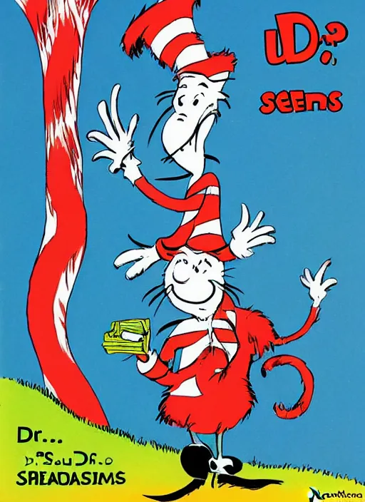 Prompt: dr.seuss book cover