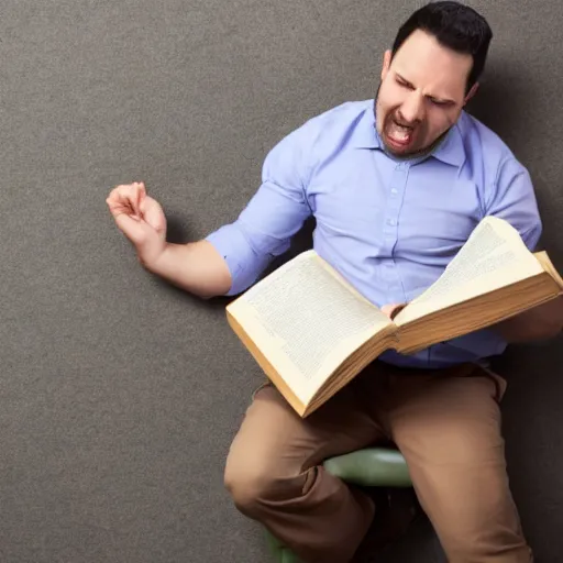 Image similar to stock photo of a man eating a book