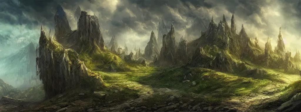 Image similar to concept art background, fantasy, cinematic shot, background design, highly detailed, beautiful scenery